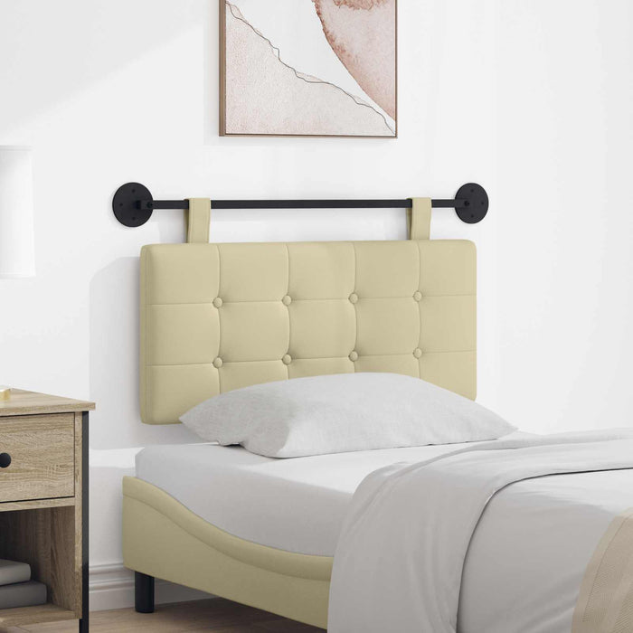 Cap de pat suspendat Crem 100 x 55 x 5 cm Piele artificială - WALTI WALTI