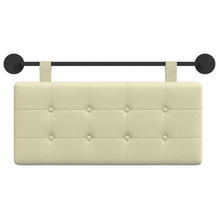 Cap de pat suspendat Crem 100 x 55 x 5 cm Piele artificială - WALTI WALTI