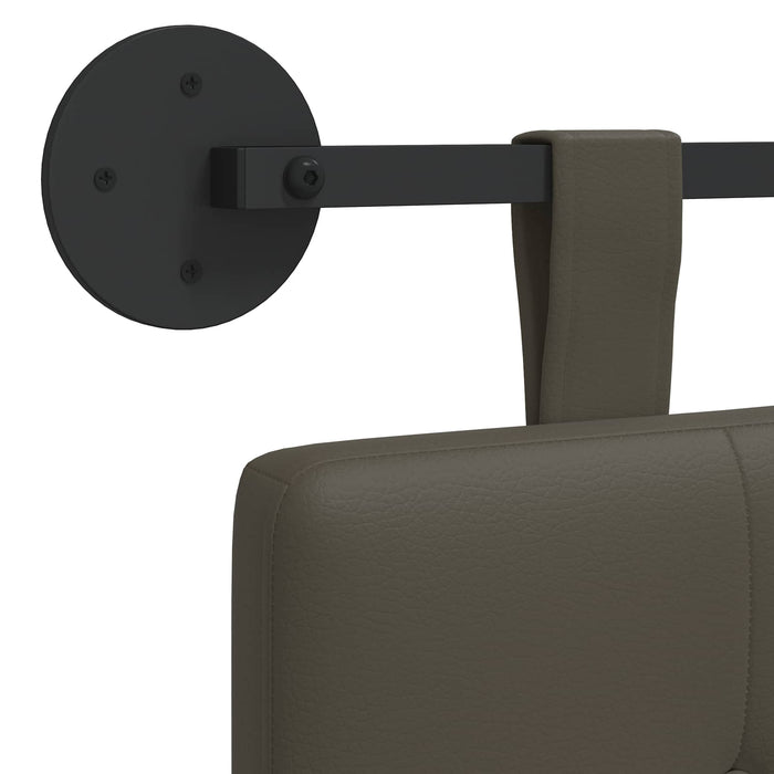 Cap de pat suspendat Gri 100 x 55 x 5 cm Piele artificială - WALTI WALTI
