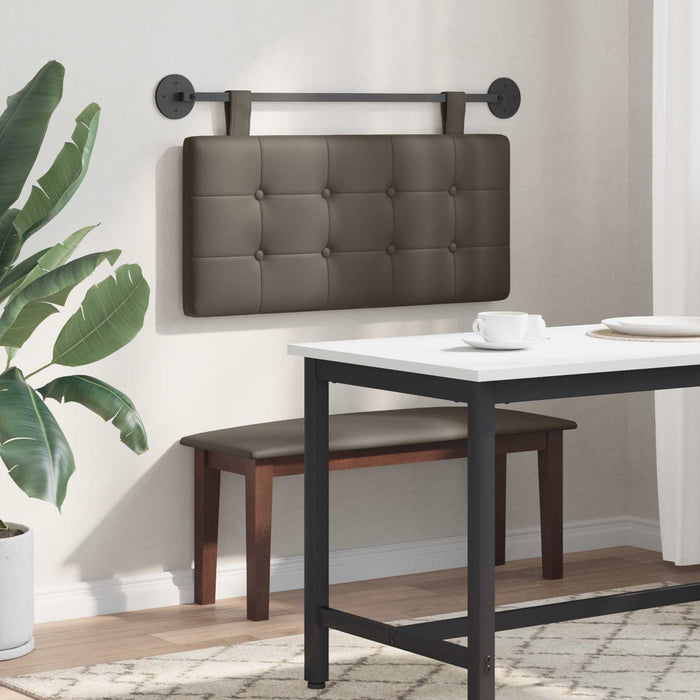 Cap de pat suspendat Gri 100 x 55 x 5 cm Piele artificială - WALTI WALTI