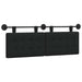 Cap de pat suspendat Pe perete Negru 150 x 55 x 5 cm - WALTI WALTI