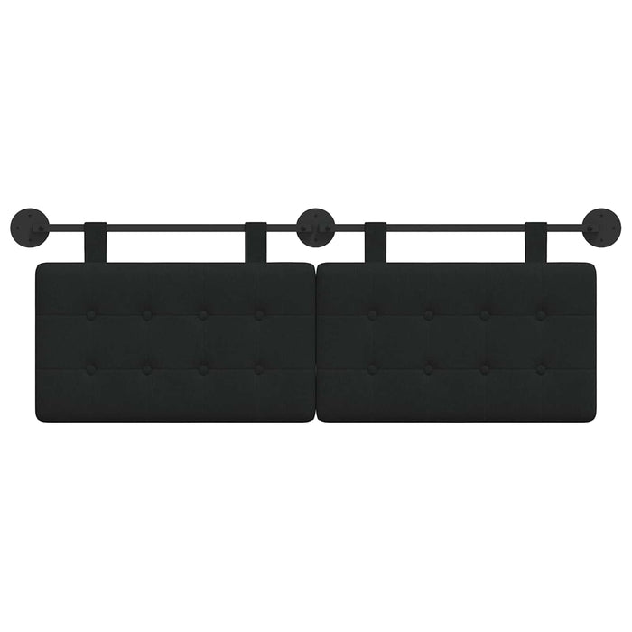Cap de pat suspendat Pe perete Negru 150 x 55 x 5 cm - WALTI WALTI