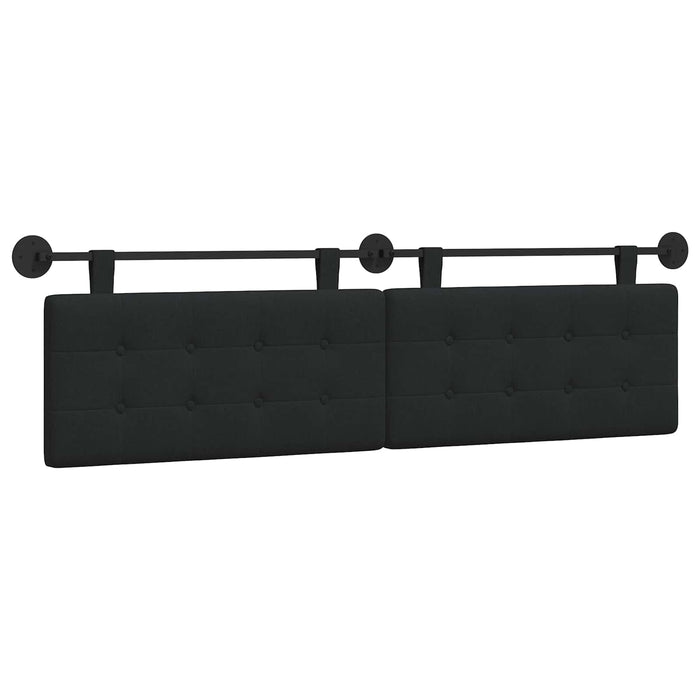 Cap de pat suspendat Pe perete Negru 170 x 55 x 5 cm țesătură - WALTI WALTI