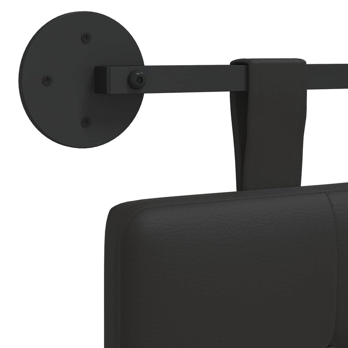 Cap de pat suspendat Negru 170 x 55 x 5 cm Piele artificială - WALTI WALTI