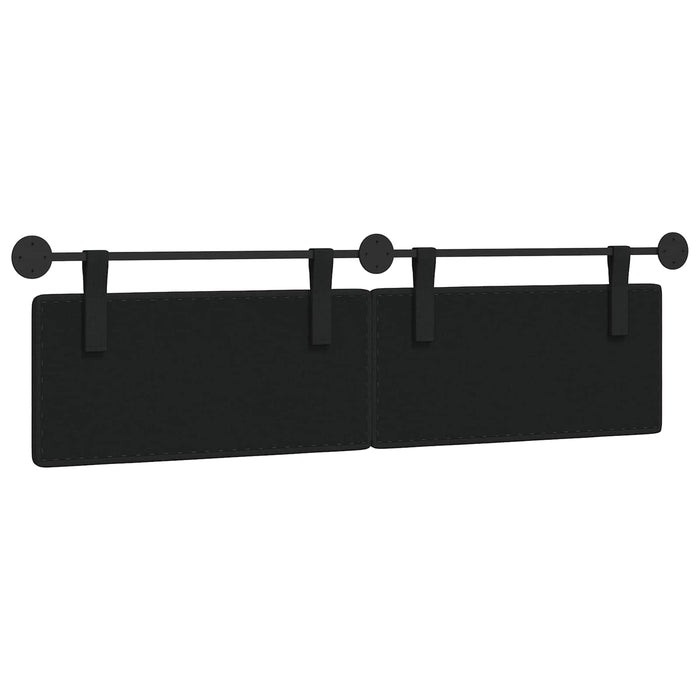 Cap de pat suspendat Pe perete Negru 190 x 55 x 5 cm țesătură - WALTI WALTI