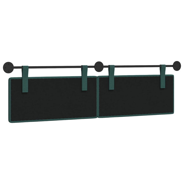 Cap de pat suspendat Verde închis 190 x 55 x 5 cm țesătură - WALTI WALTI
