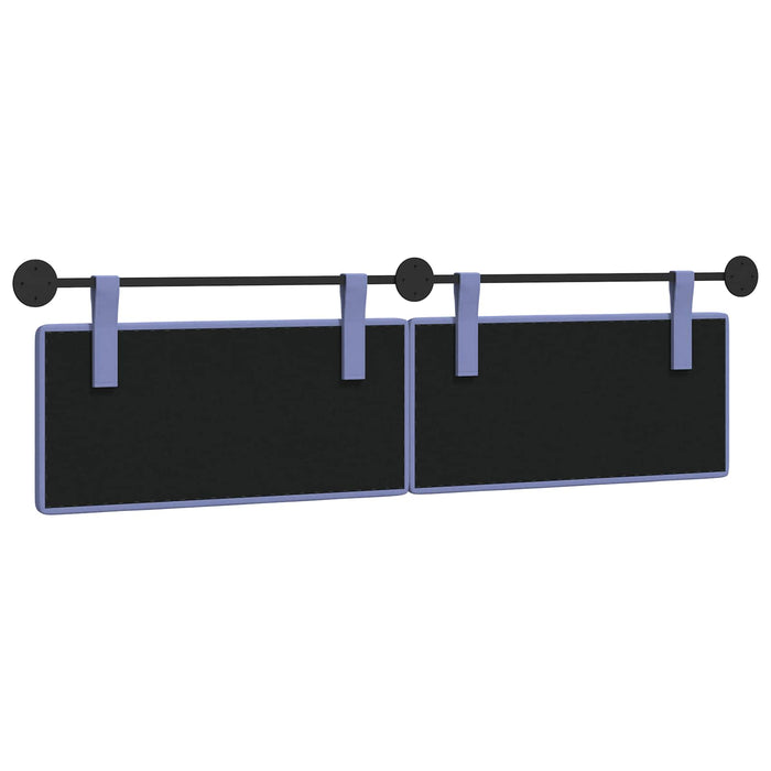 Cap de pat suspendat Albastru Jeans 190 x 55 x 5 cm țesătură - WALTI WALTI