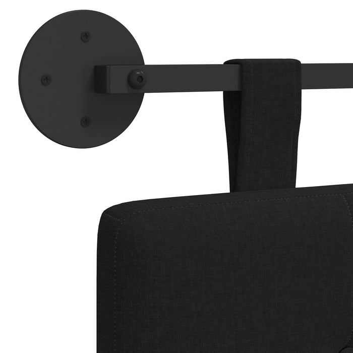 Cap de pat suspendat Pe perete Negru 210 x 55 x 5 cm - WALTI WALTI