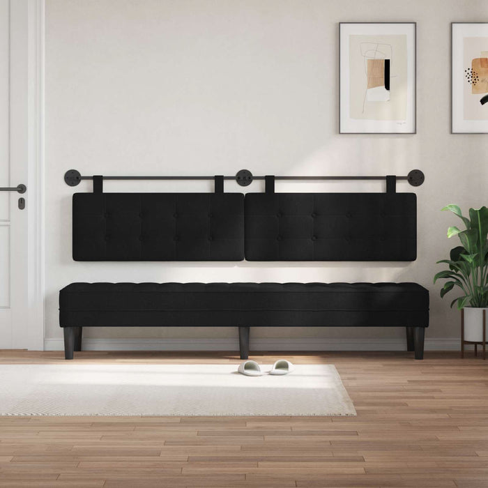 Cap de pat suspendat Pe perete Negru 210 x 55 x 5 cm - WALTI WALTI