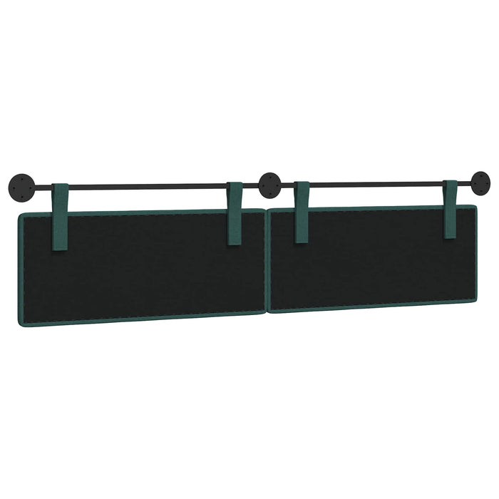 Cap de pat suspendat Pe perete Verde închis 210 x 55 x 5 cm - WALTI WALTI