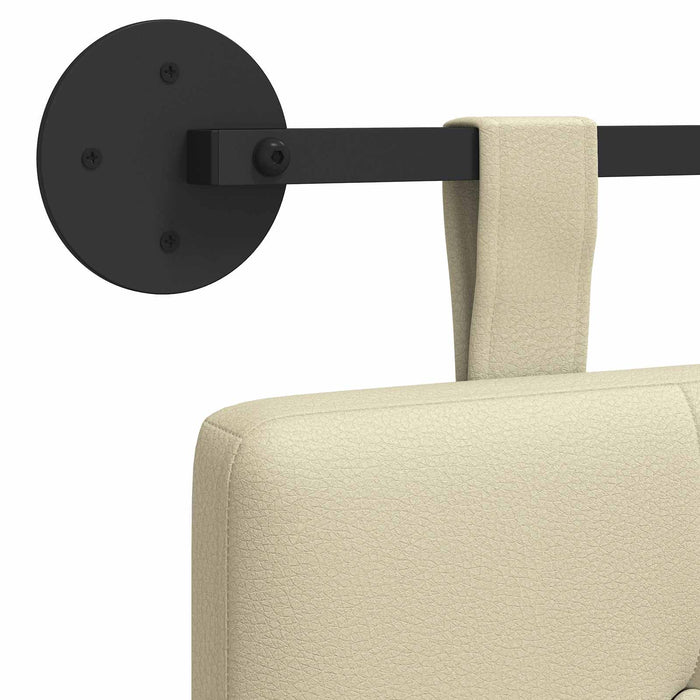 Cap de pat suspendat Crem 210 x 55 x 5 cm Piele artificială - WALTI WALTI