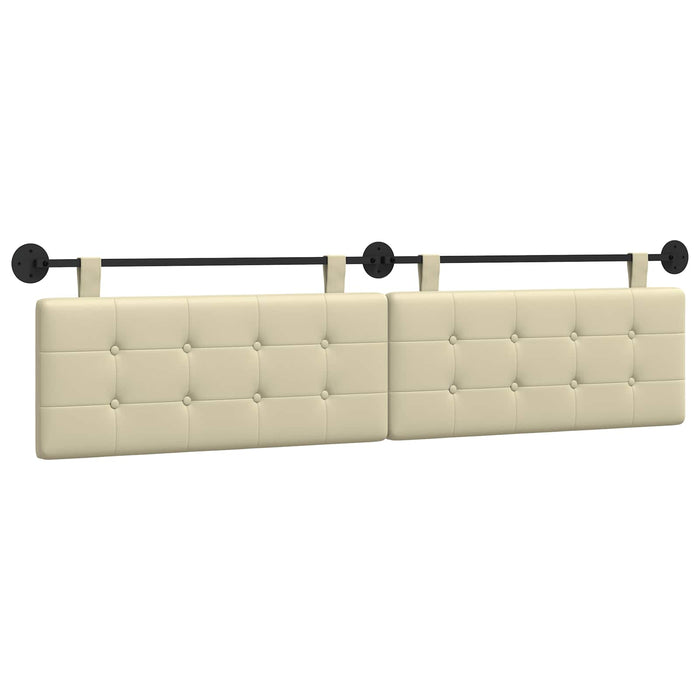 Cap de pat suspendat Crem 210 x 55 x 5 cm Piele artificială - WALTI WALTI