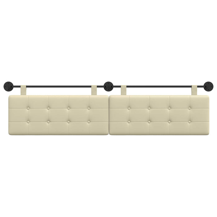 Cap de pat suspendat Crem 210 x 55 x 5 cm Piele artificială - WALTI WALTI