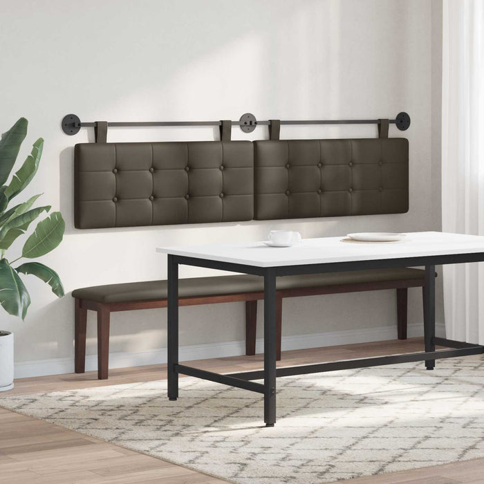 Cap de pat suspendat Gri 210 x 55 x 5 cm Piele artificială - WALTI WALTI