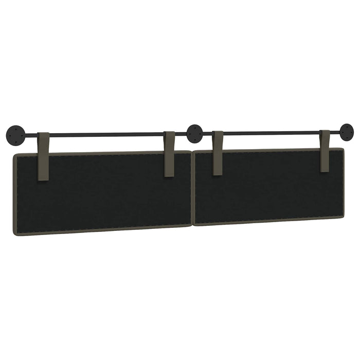 Cap de pat suspendat Gri 210 x 55 x 5 cm Piele artificială - WALTI WALTI