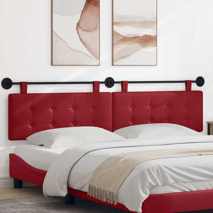 Cap de pat suspendat Roșu Vin 210 x 55 x 5 cm Piele artificială - WALTI WALTI