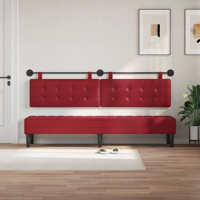 Cap de pat suspendat Roșu Vin 210 x 55 x 5 cm Piele artificială - WALTI WALTI