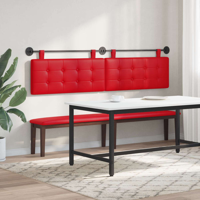 Cap de pat suspendat Roșu 210 x 55 x 5 cm Piele artificială - WALTI WALTI