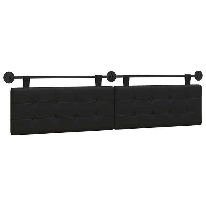 Cap de pat suspendat Negru 210 x 55 x 5 cm Piele artificială - WALTI WALTI
