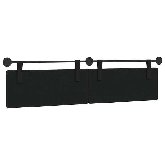 Cap de pat suspendat Negru 210 x 55 x 5 cm Piele artificială - WALTI WALTI