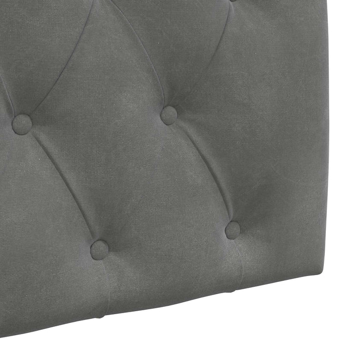 Cap de pat suspendat Gri închis 90 x 55 x 7 cm Catifea - WALTI WALTI