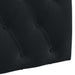 Cap de pat suspendat Pe perete Negru 90 x 55 x 7 cm Catifea - WALTI WALTI