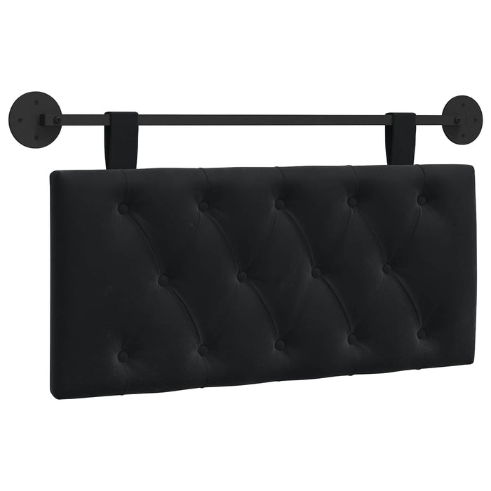 Cap de pat suspendat Pe perete Negru 90 x 55 x 7 cm Catifea - WALTI WALTI