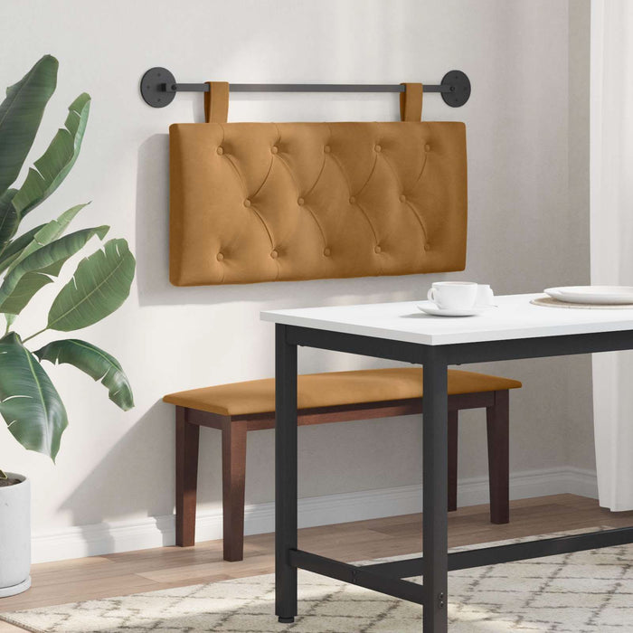 Cap de pat suspendat Pe perete Maro 90 x 55 x 7 cm Catifea - WALTI WALTI