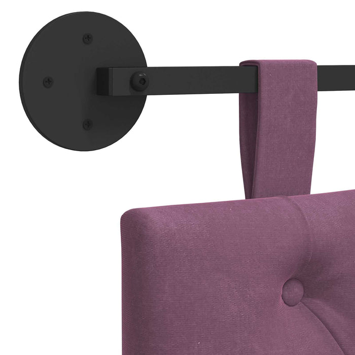 Cap de pat suspendat Pe perete Violet 100 x 55 x 7 cm Catifea - WALTI WALTI