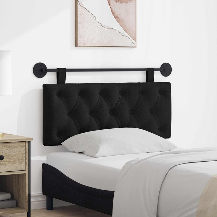Cap de pat suspendat Pe perete Negru 110 x 55 x 7 cm țesătură - WALTI WALTI