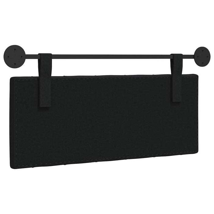 Cap de pat suspendat Pe perete Negru 110 x 55 x 7 cm țesătură - WALTI WALTI