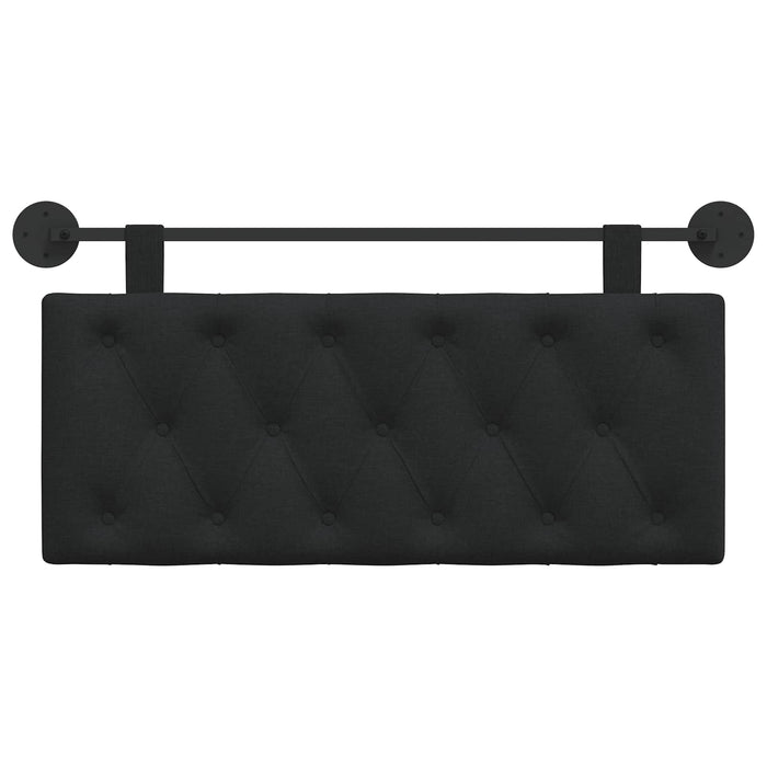Cap de pat suspendat Pe perete Negru 110 x 55 x 7 cm țesătură - WALTI WALTI