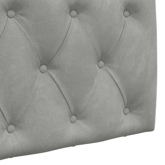Cap de pat suspendat Gri deschis 110 x 55 x 7 cm Catifea - WALTI WALTI