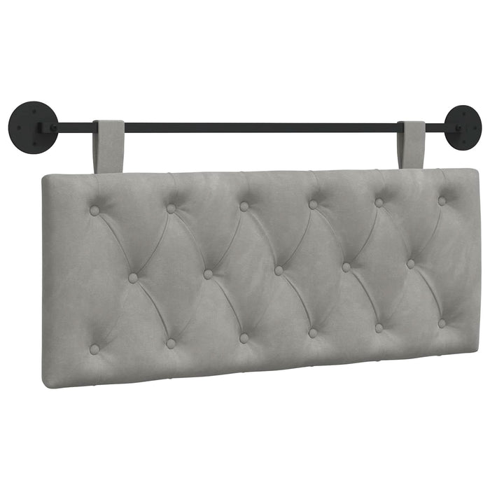 Cap de pat suspendat Gri deschis 110 x 55 x 7 cm Catifea - WALTI WALTI