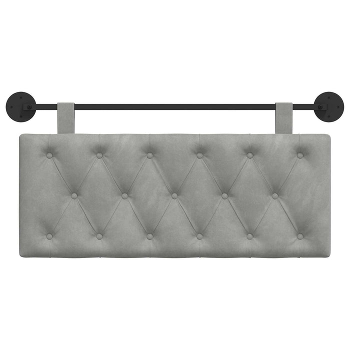 Cap de pat suspendat Gri deschis 110 x 55 x 7 cm Catifea - WALTI WALTI