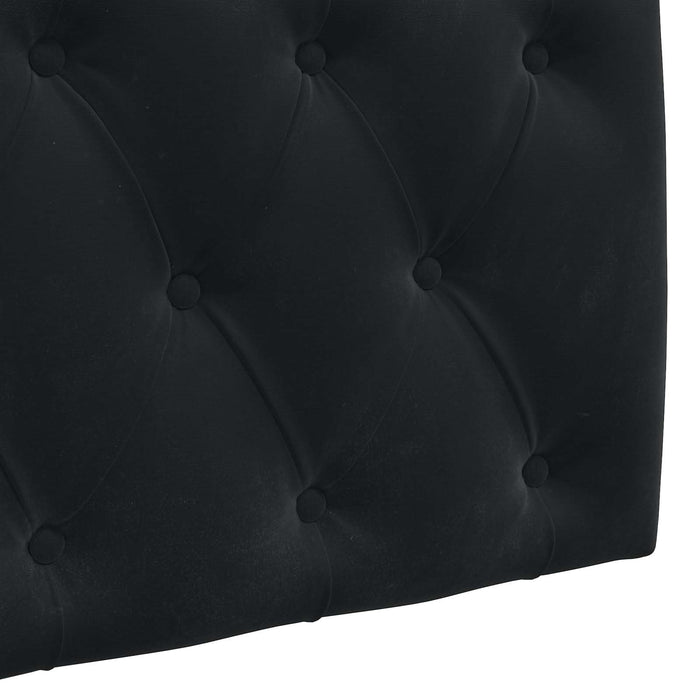 Cap de pat suspendat Pe perete Negru 110 x 55 x 7 cm Catifea - WALTI WALTI