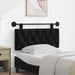 Cap de pat suspendat Pe perete Negru 110 x 55 x 7 cm Catifea - WALTI WALTI