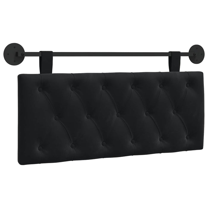 Cap de pat suspendat Pe perete Negru 110 x 55 x 7 cm Catifea - WALTI WALTI