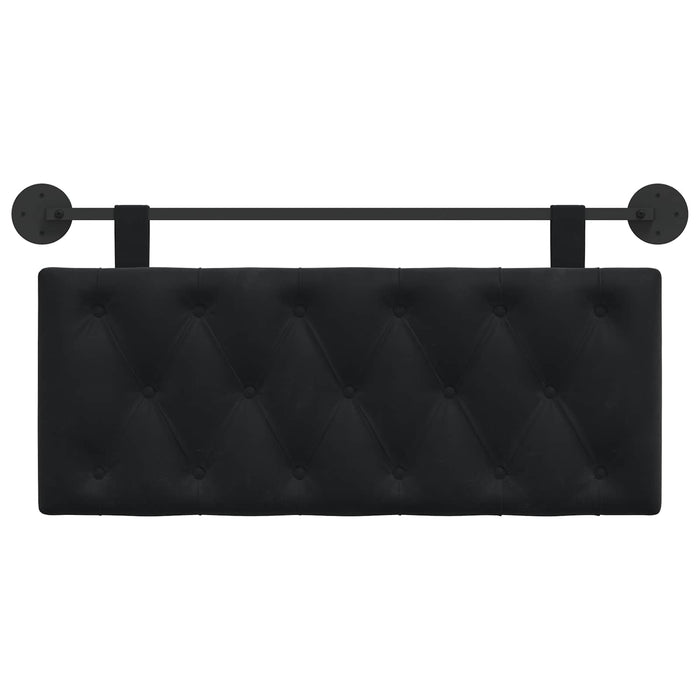 Cap de pat suspendat Pe perete Negru 110 x 55 x 7 cm Catifea - WALTI WALTI