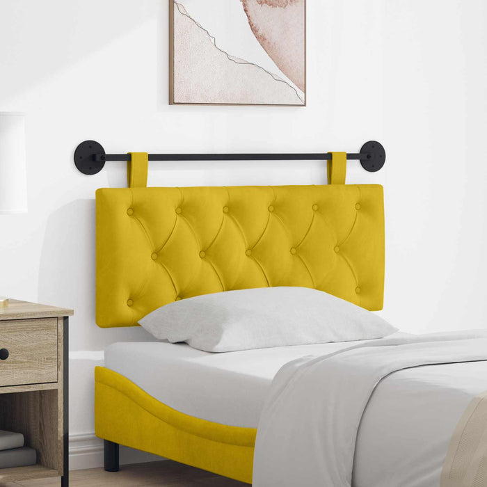 Cap de pat suspendat Pe perete Galben 110 x 55 x 7 cm Catifea - WALTI WALTI