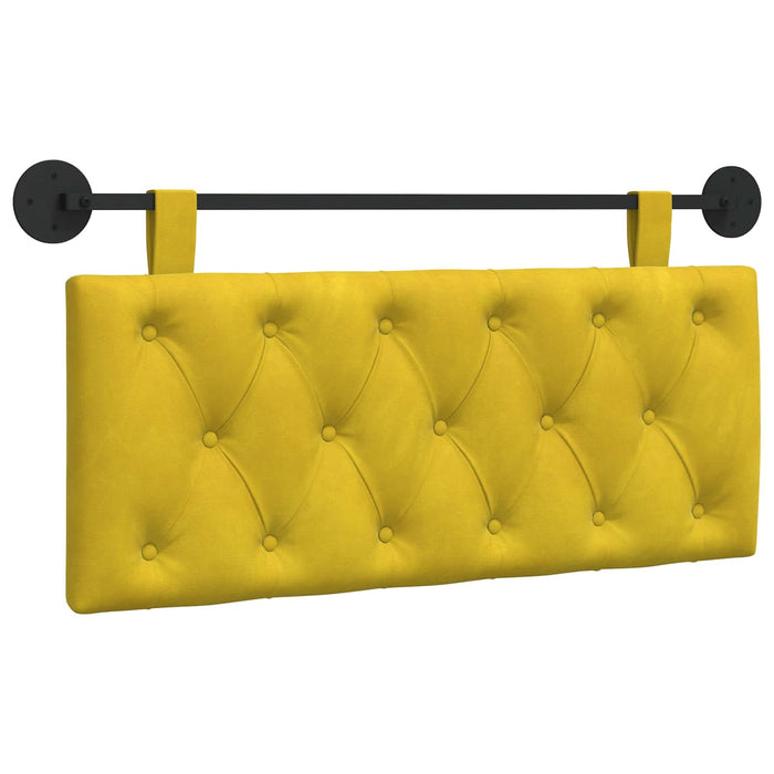 Cap de pat suspendat Pe perete Galben 110 x 55 x 7 cm Catifea - WALTI WALTI