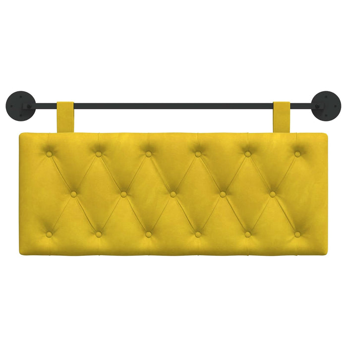 Cap de pat suspendat Pe perete Galben 110 x 55 x 7 cm Catifea - WALTI WALTI