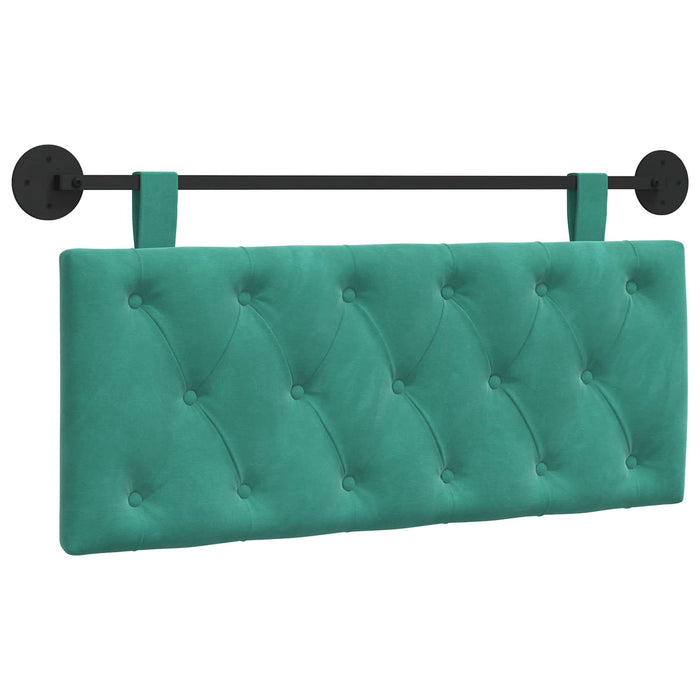 Cap de pat suspendat Pe perete Turcoaz 110 x 55 x 7 cm Catifea - WALTI WALTI