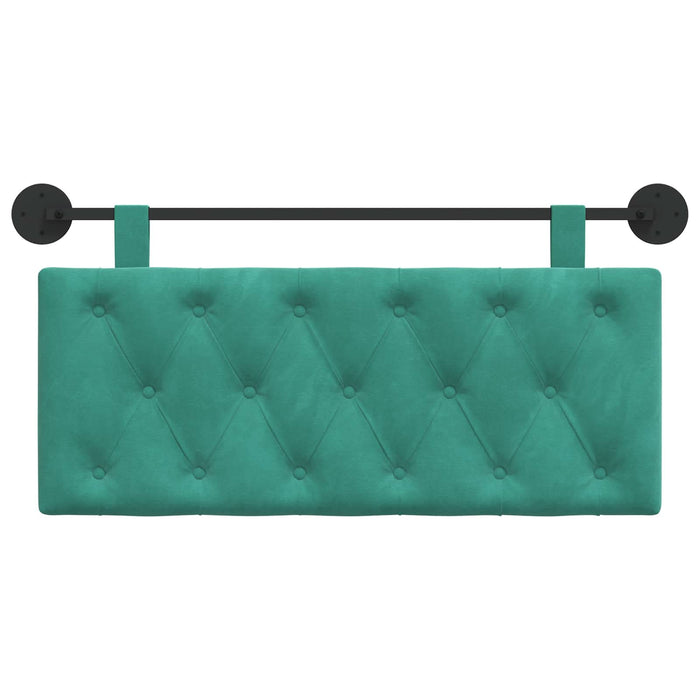 Cap de pat suspendat Pe perete Turcoaz 110 x 55 x 7 cm Catifea - WALTI WALTI