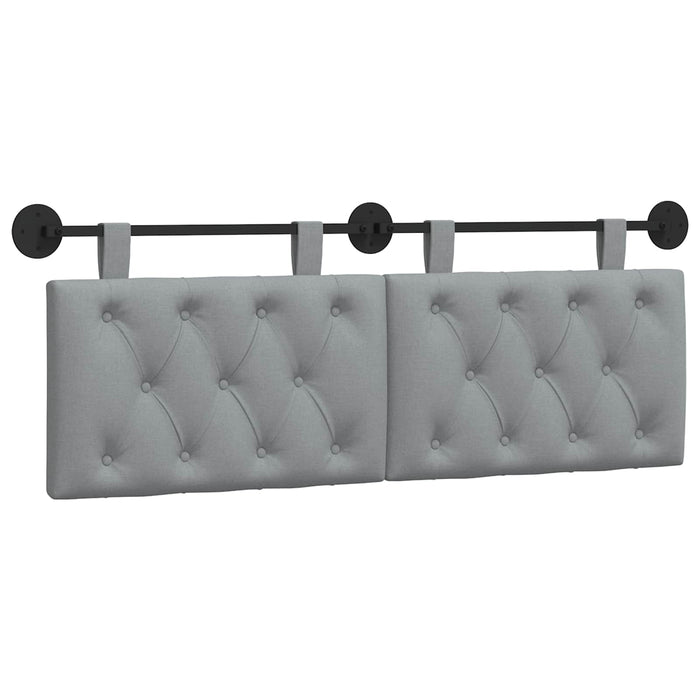 Cap de pat suspendat Gri deschis 130 x 55 x 7 cm țesătură - WALTI WALTI