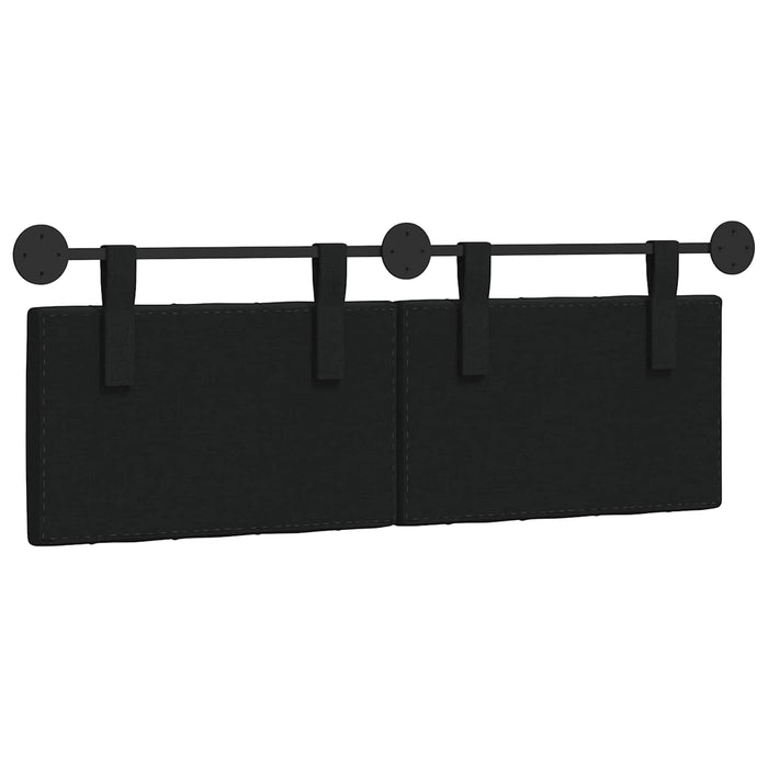 Cap de pat suspendat Pe perete Negru 130 x 55 x 7 cm țesătură - WALTI WALTI