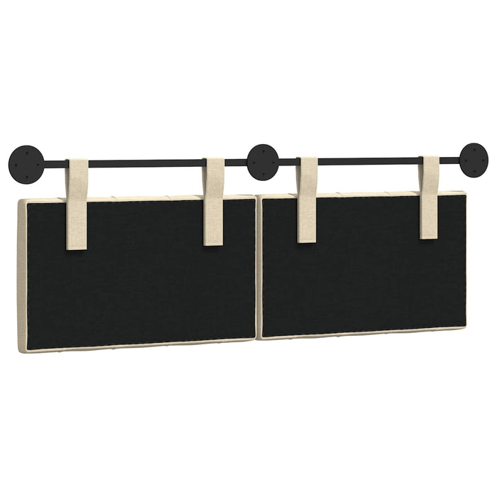 Cap de pat suspendat Pe perete Crem 130 x 55 x 7 cm țesătură - WALTI WALTI
