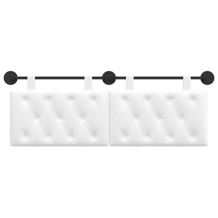 Cap de pat suspendat Pe perete Alb 130 x 55 x 7 cm țesătură - WALTI WALTI