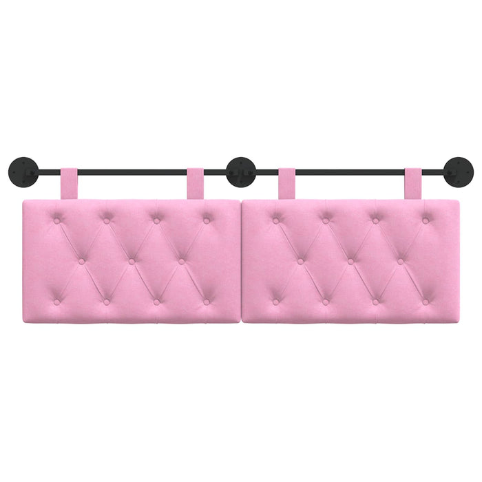 Cap de pat suspendat Pe perete Roz 130 x 55 x 7 cm țesătură - WALTI WALTI