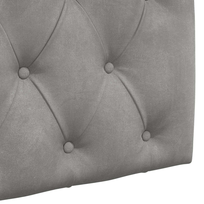 Cap de pat suspendat Gri deschis 130 x 55 x 7 cm Catifea WALTI